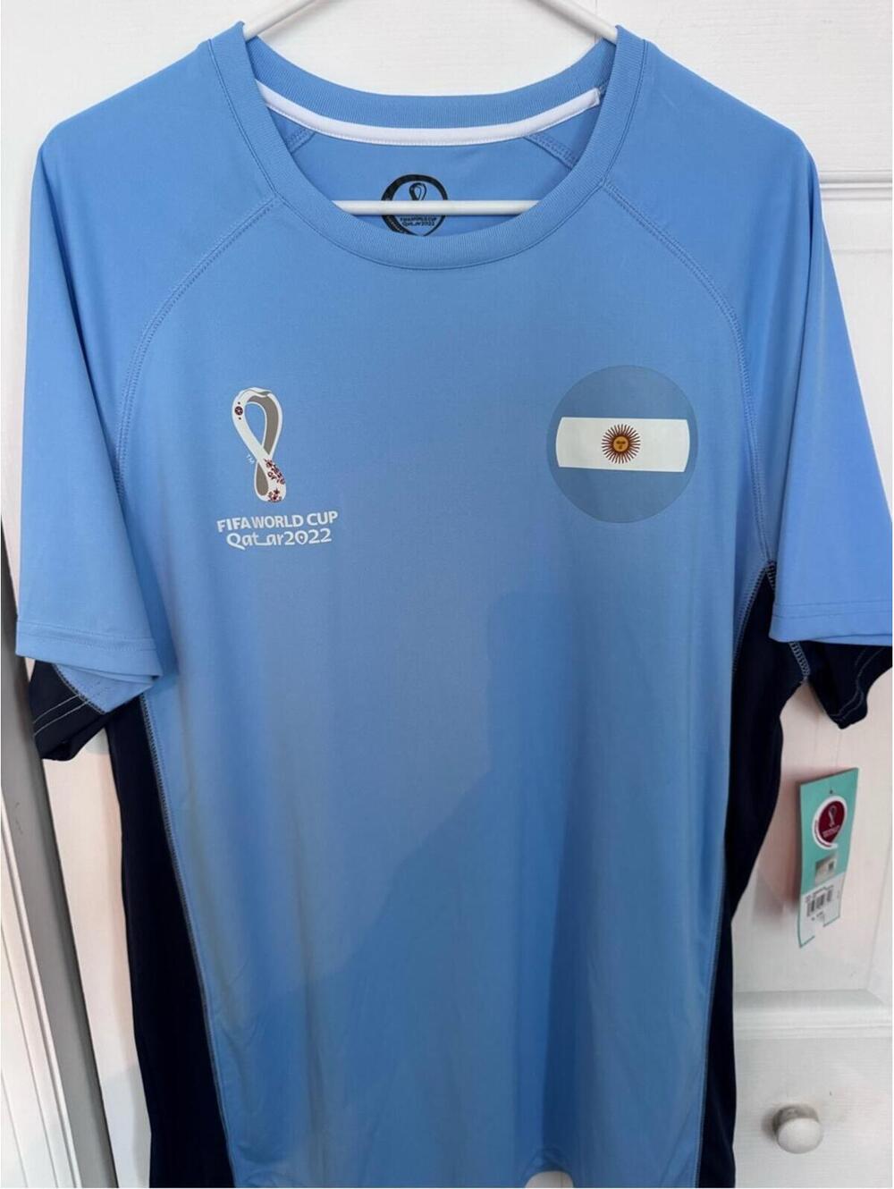 NWT,  OFFICIAL LICENSED Argentina FIFA World Cup 2022 Light Blue Soccer Jersey